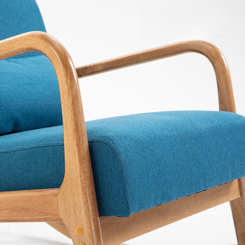 Casual Chalk/Cocoa/Azure Wood Rocking Chair Couch - image 17