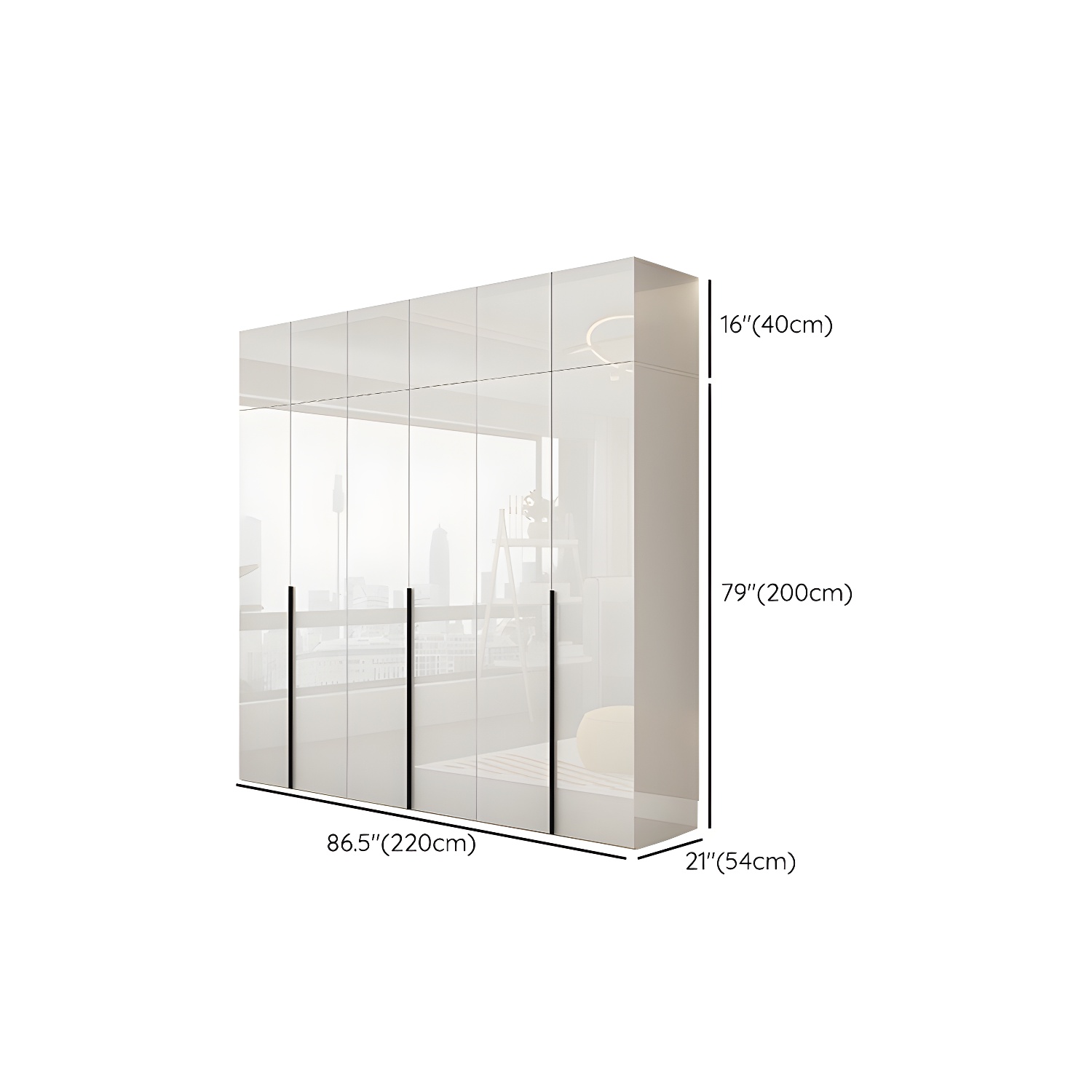 Hinged Wardrobe Armoire with Shelves White Wardrobe Closet for Home - image 28