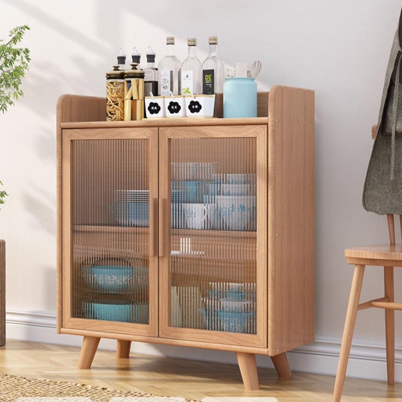 Scandinavian Style Narrow Wood Cabinet 40 cm Buffet & Sideboard Without Drawers Server - image 9
