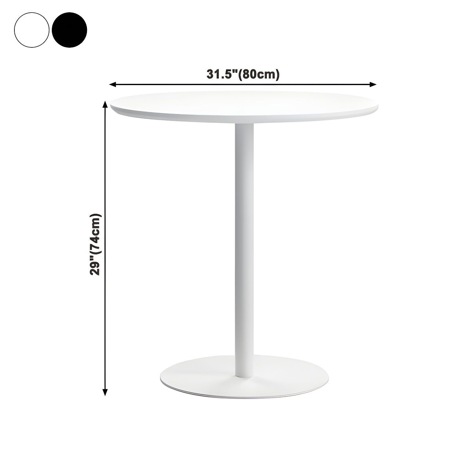 Round Tulip Base Casual Dining Table Four-Color Fixed Table with Solid Wood - image 30