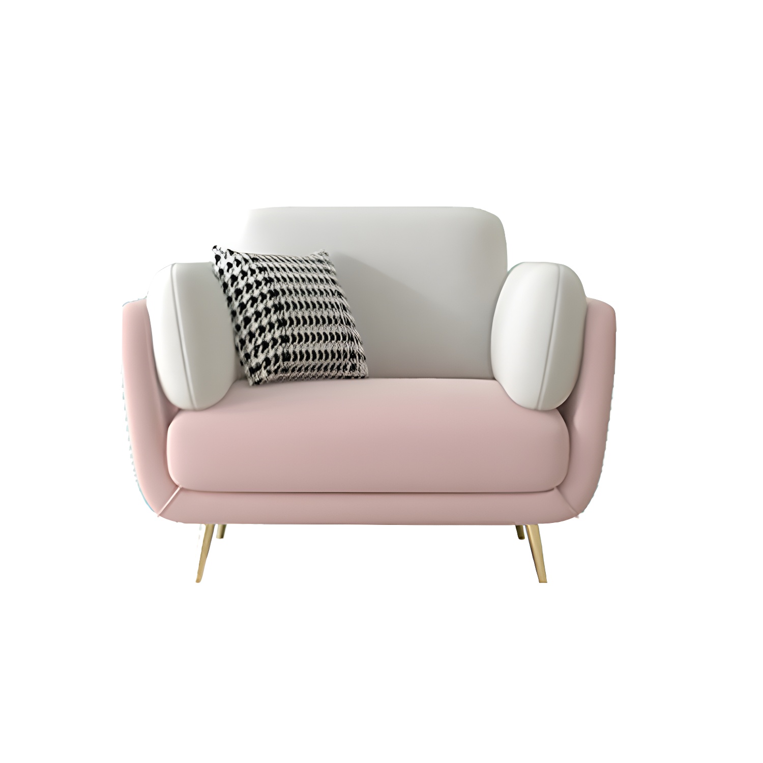 36" High Modern Velvet Square Arm Sofa with 2 Pillows Standard Sofa for Living Room - image 3