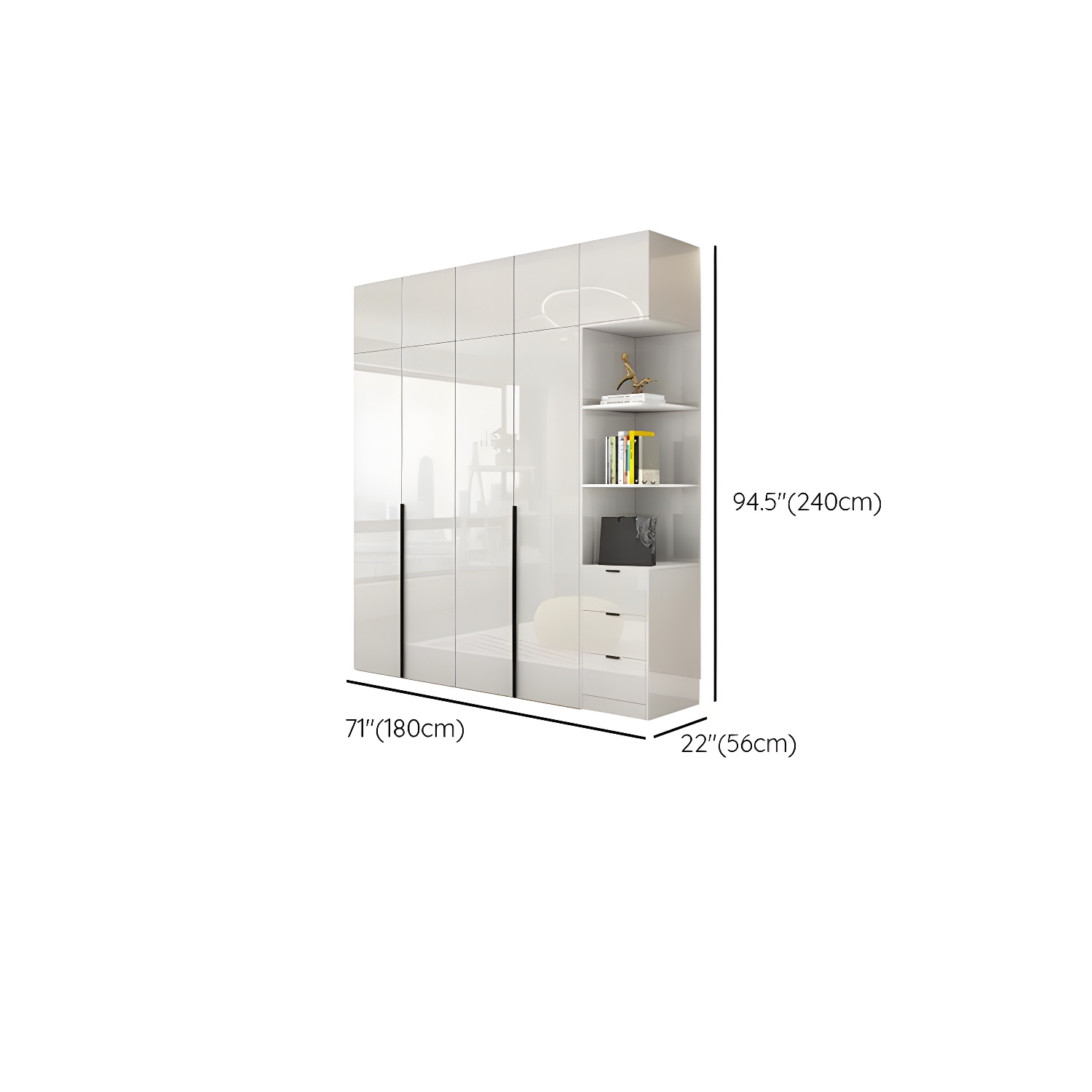 Modern Simple Style Double Door Storage Wardrobe for Bedroom - image 25