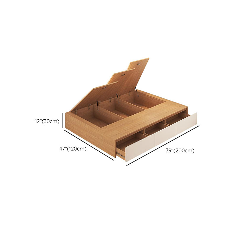 Natural Color Solid Color Storage Included with 3 Storage Boxes Reclaimed Wood Storage Drawer for Bedroom - image 7