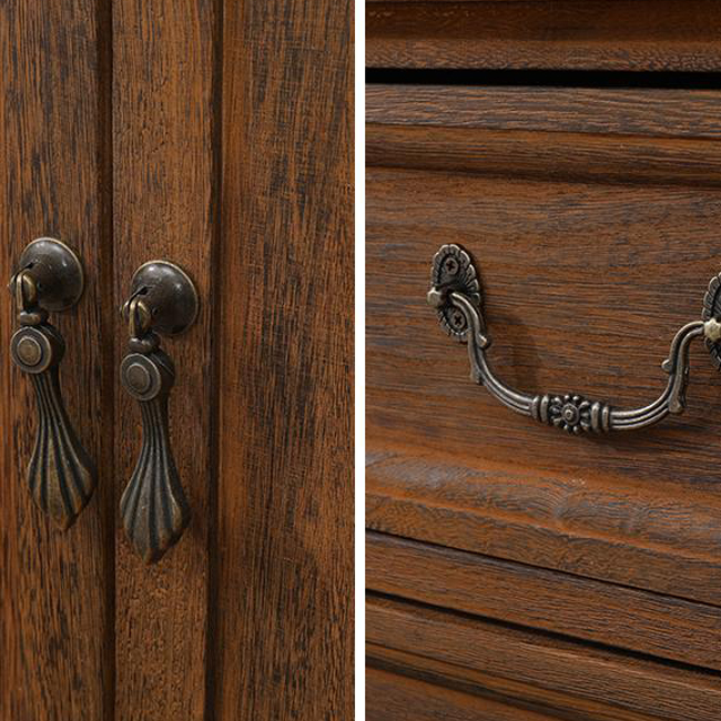 23.6'' Wood 1 Cabinet with Drawers Traditional Accent Cabinet in Distressed Finish - image 11