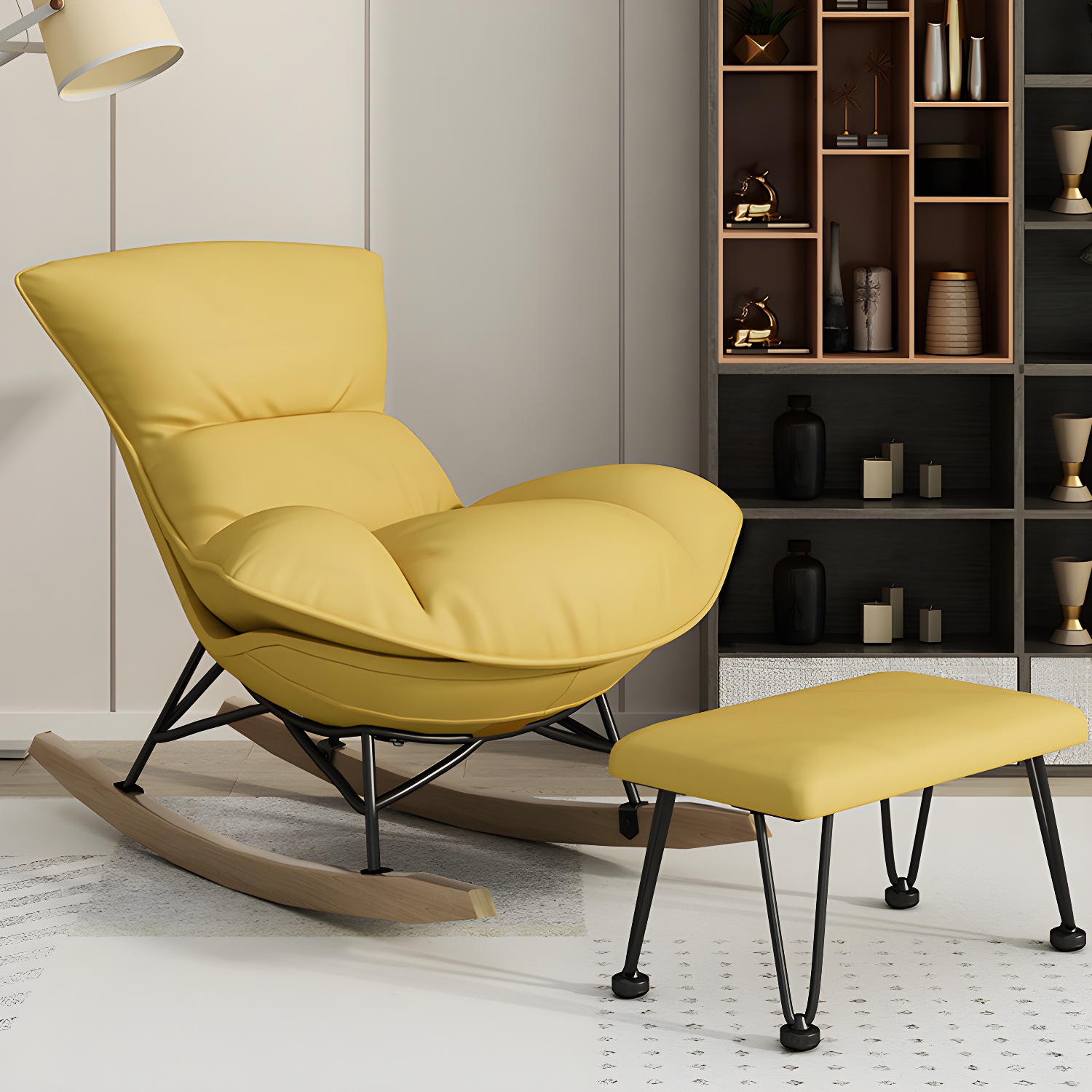 Nursery Sofa Rocking Chair Indoor Rocking Chair for Living Room and Bedroom - image 6