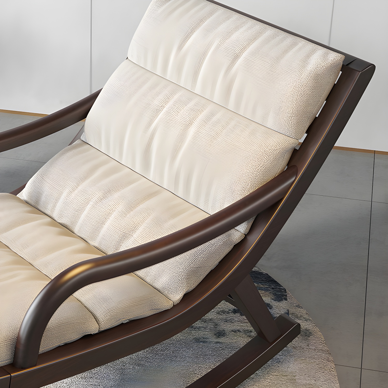 Reclining Solid Wood Living Room with Dark Legs Traditional Rocking Chair - image 12
