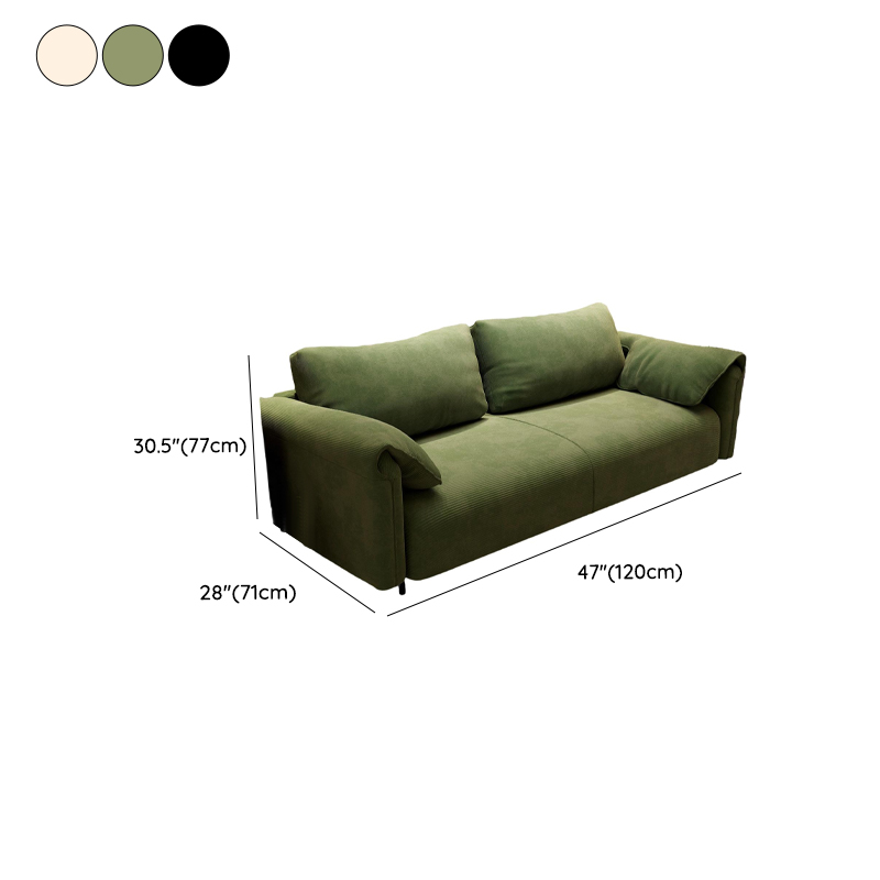 Modern Solid Color Tear Resistant Standard Sofa/Loveseat in Black/Ivory for 3-seater/Seats 2 - image 9