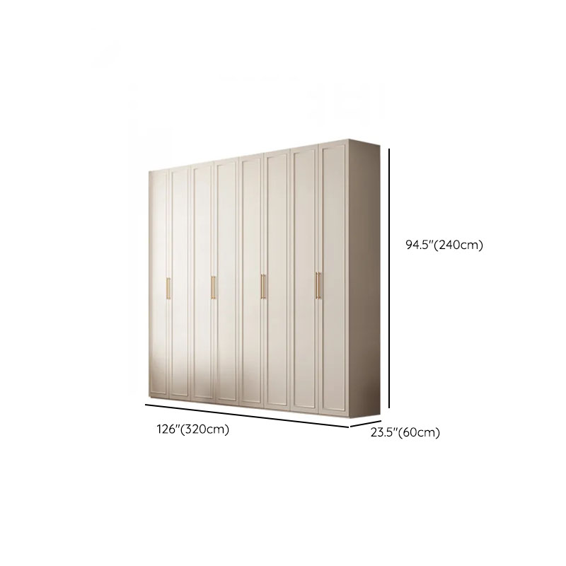 White Casual Wood Independent Armoire Cabinet with Compartments, Soft Close Door, and Interior Shelves - image 31