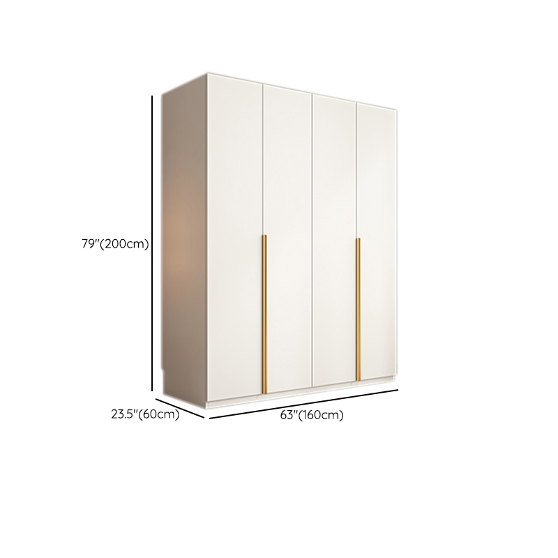 White Modish Wooden Armoire Cabinet with Soft Close Drawer, Soft Close Door, Interior Shelves, and Clothing Rod - image 6