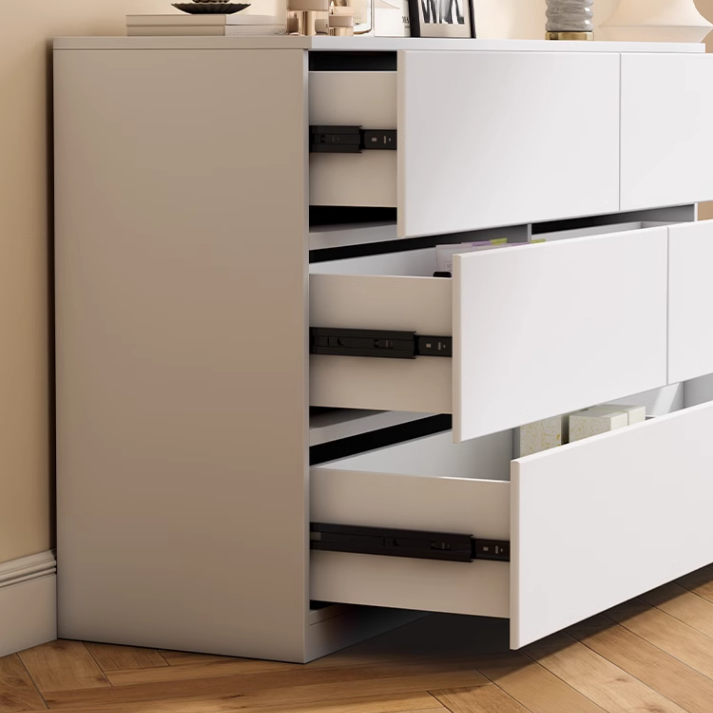 4 Tiers/3 Tiers/5 Tiers Cube Console Dresser/Lingerie Chest for Entry in a Scandinavian Style - image 9