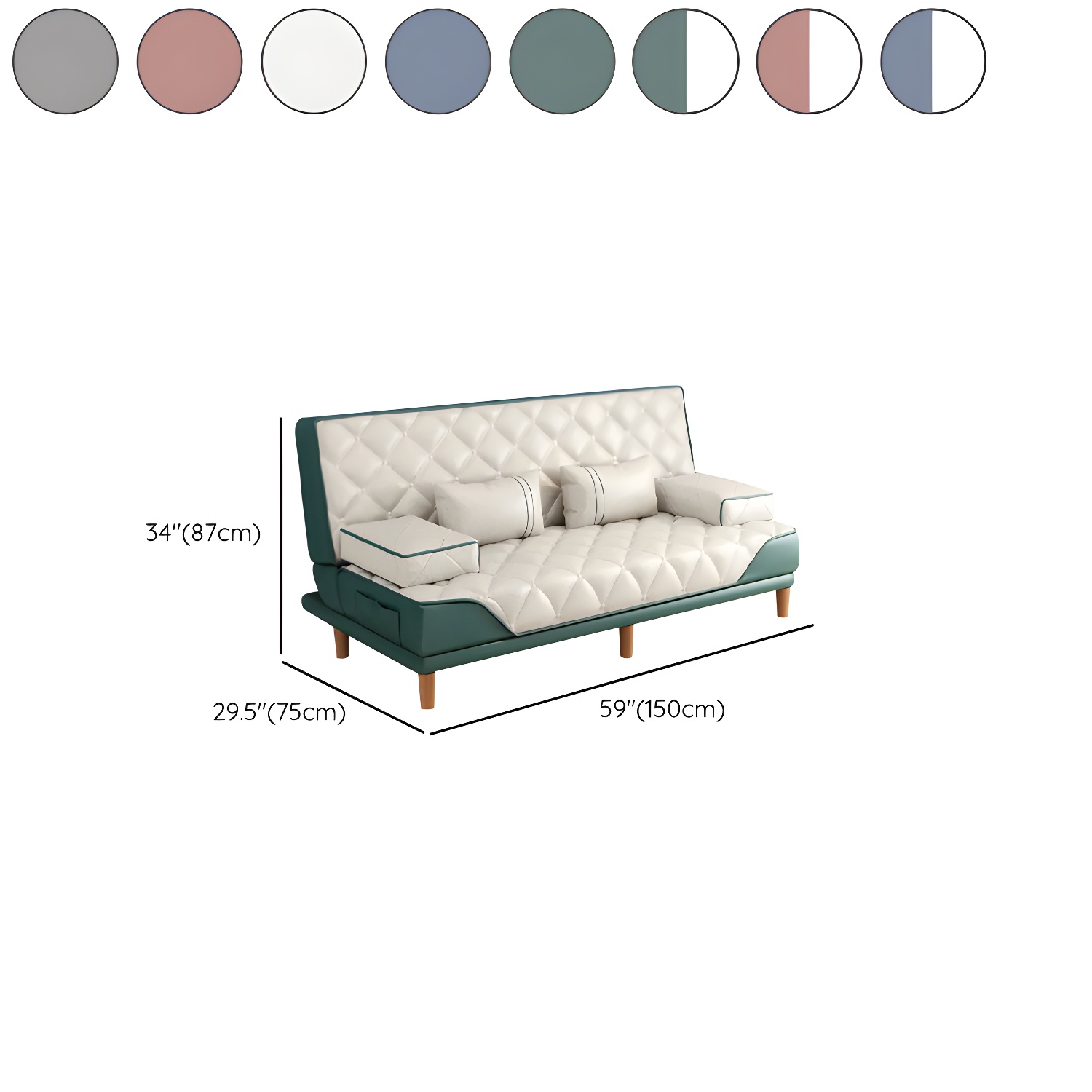 Contemporary Tight Back Convertible Sofa and Chaise with Pillow Top Arm - image 24
