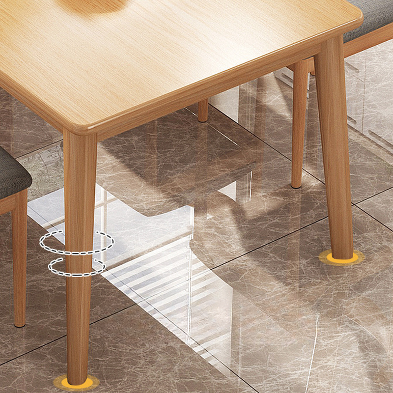 Rectangular Dining Table Set with Recycled Wood Fixed Table, Padded Chair Back, and Separable Design - image 9