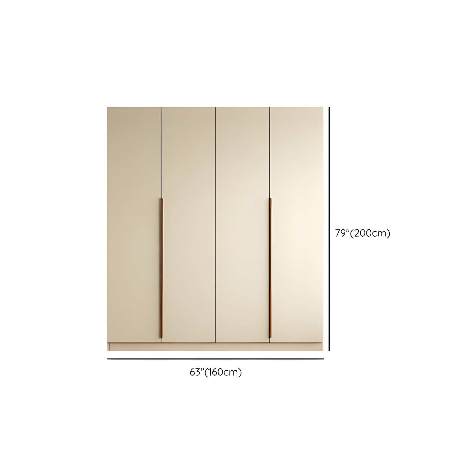 Modern Wardrobe Cabinet Engineered Wood with Garment Rod in White - image 9