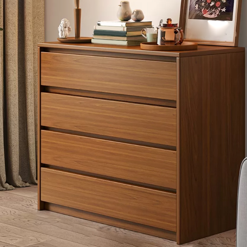 Elegant Brown Wood Double Dresser with Drawers, Modern Style - image 2