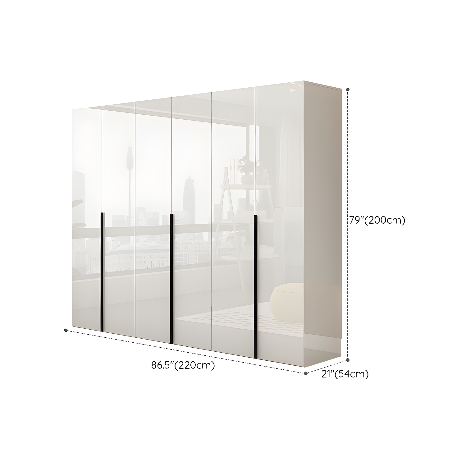 Solid Wood White Wardrobe Armoire with Drawers, Clothing Rod, and Shelves - image 17