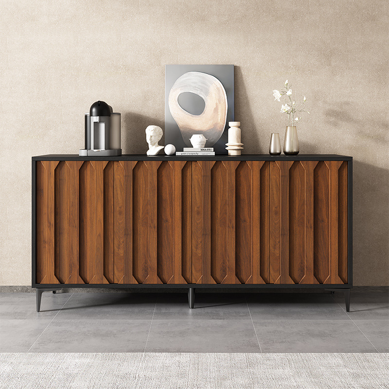 Simplistic Sideboard with 3 Drawers, Hutch, 2 Shelves, and Laminate Countertop Featuring 2 Doors/1 Door Cabinets - image 4