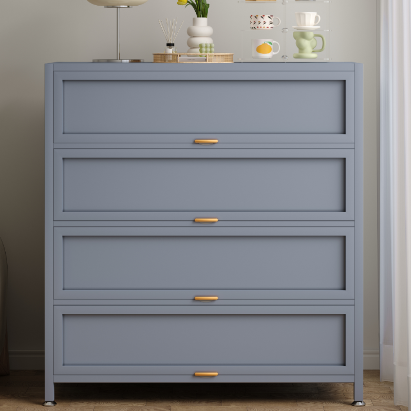 Casual Iron Desk Combo Dresser with Multiple Cabinets and Interior Shelves Options - image 4