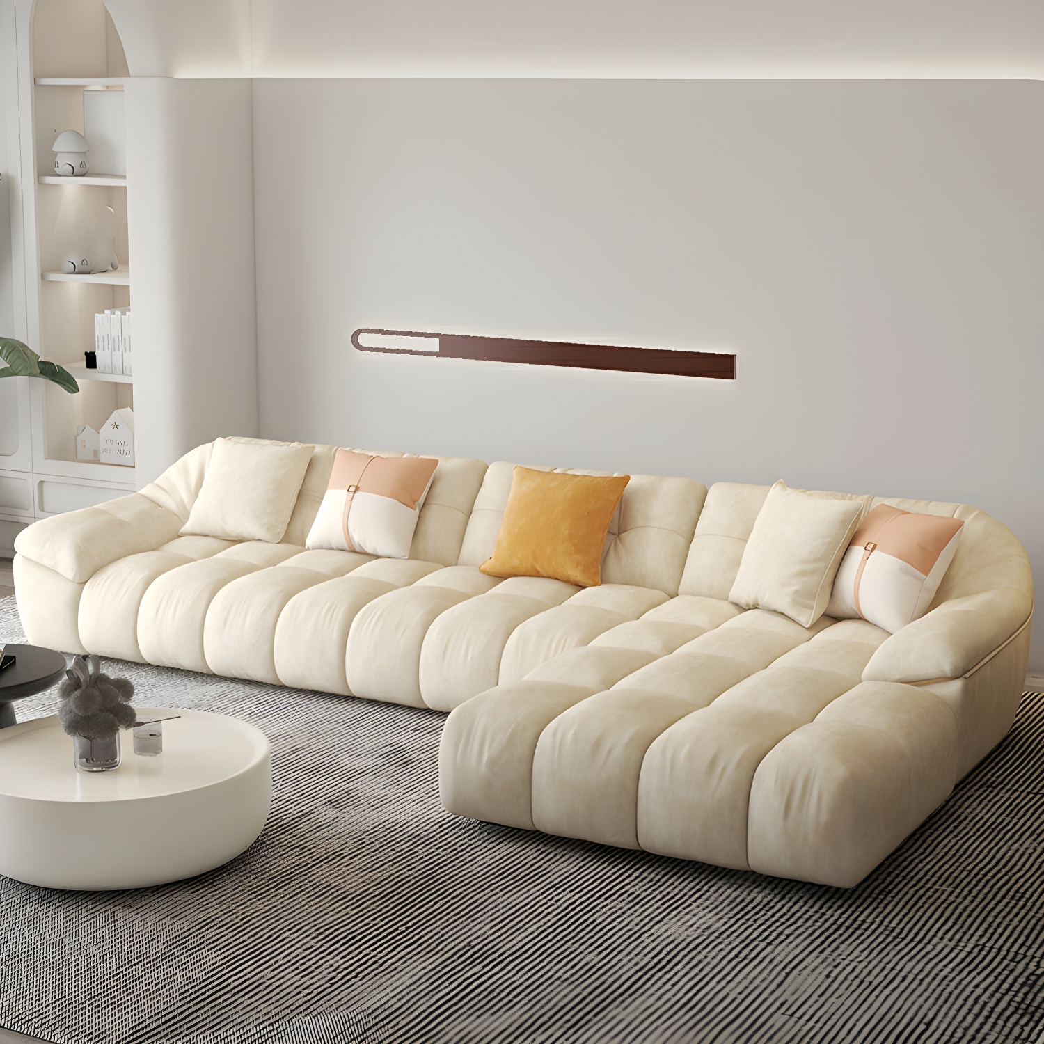 Comfortable Polyester Blend Showcase Sectional Sofa for Contemporary Home Decor - image 14