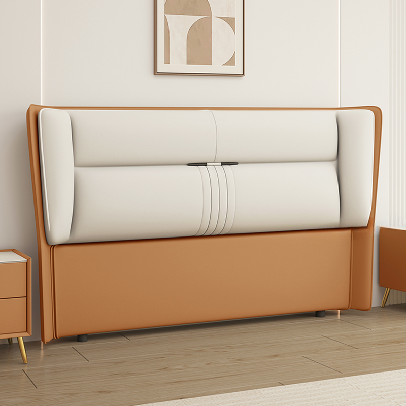 Trendy Panel Headboard in Natural Wood with No Distressing, Rectangle Shape for King/Queen/Full Bed, Sponge Upholstery, Standard Height - image 6