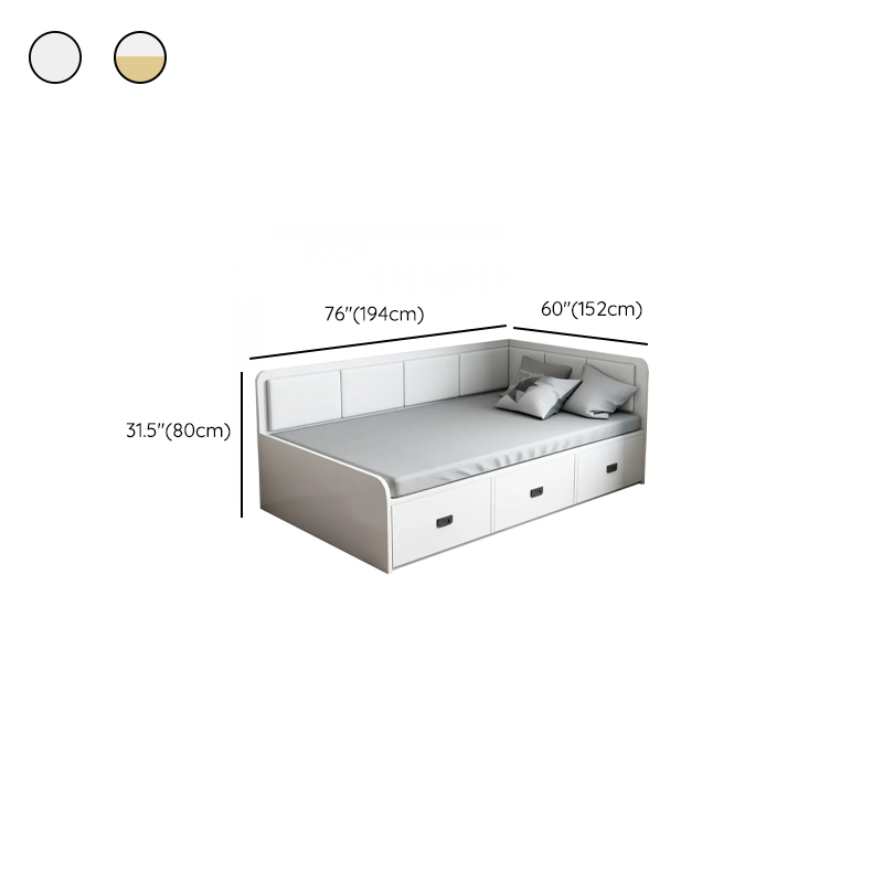 Solid Color Storage Included Bed with 3 Storage Boxes for Bedroom - image 17
