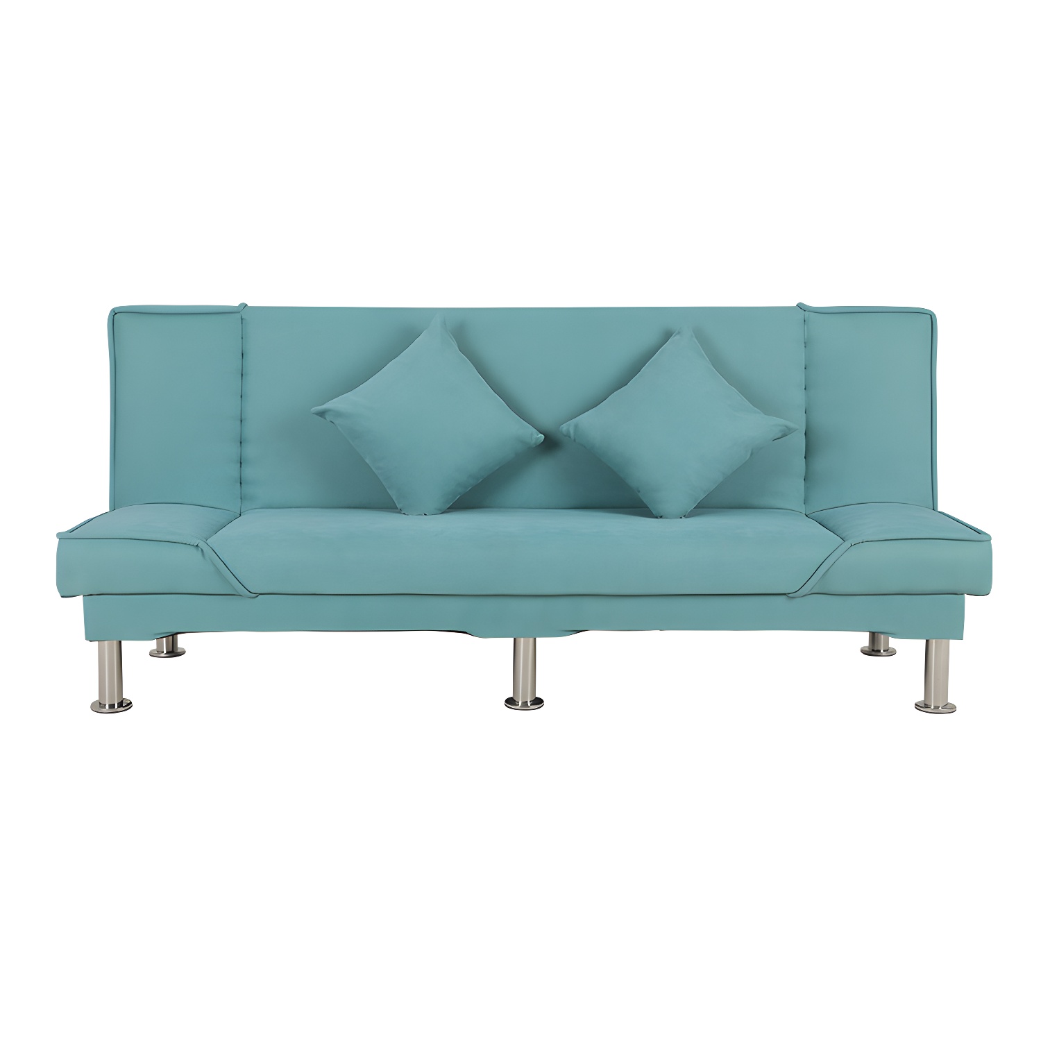 Contemporary Armless Convertible Sofa Linen Foldable Sofa for Apartment - image 14