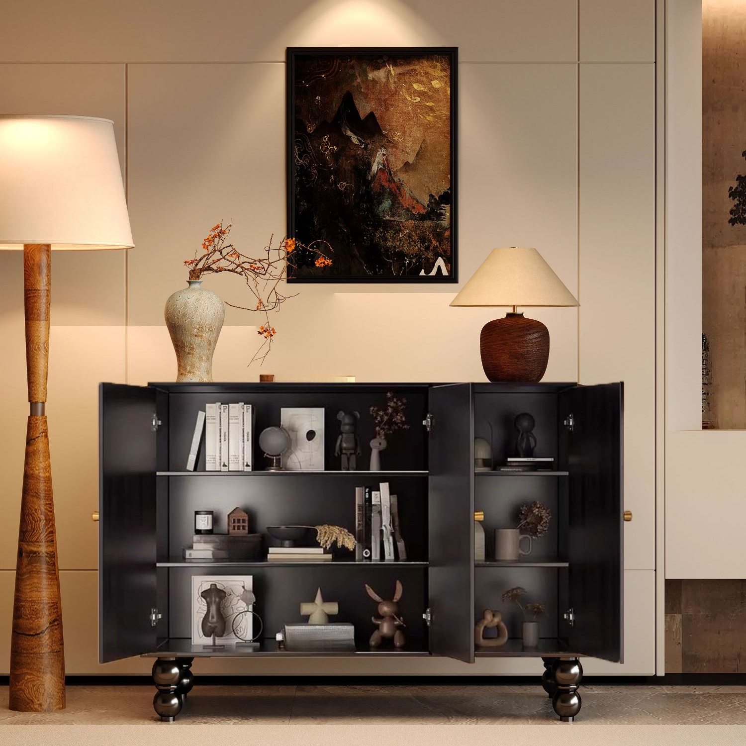 Parlor Detached Sideboard with Six Internal Shelves and Benchtop - image 40