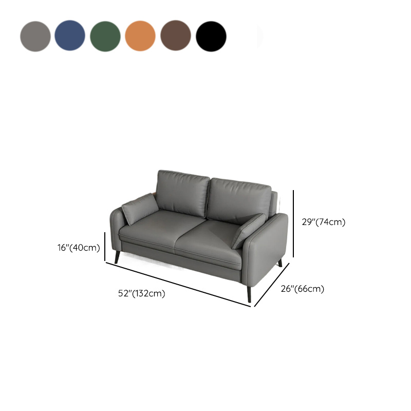 Tear Resistant Loveseat in Gray/Navy Blue/Amber Color with Arm - image 13