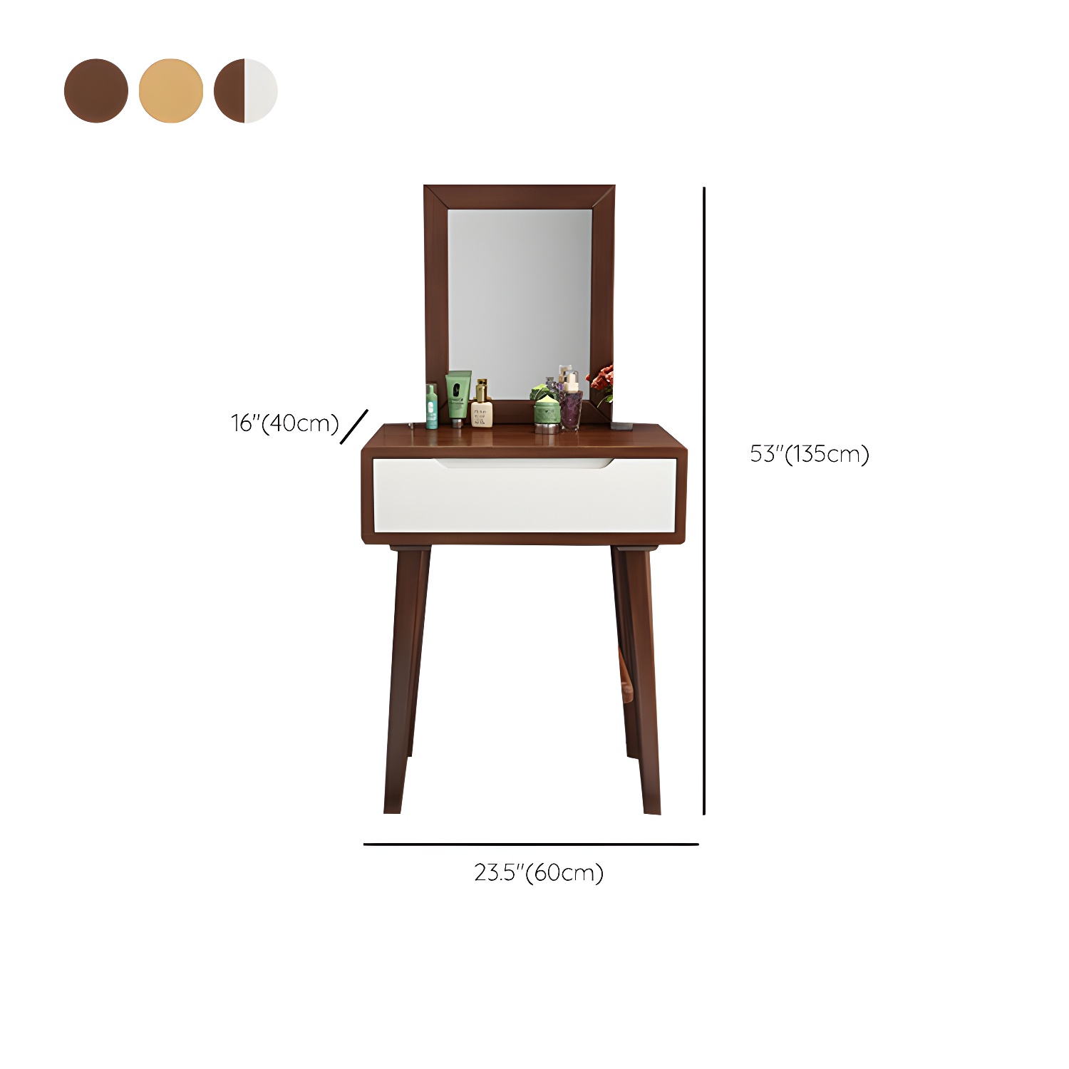 Traditions Make-up Vanity Solid Wood Bedroom With Drawer Dressing Table - image 28