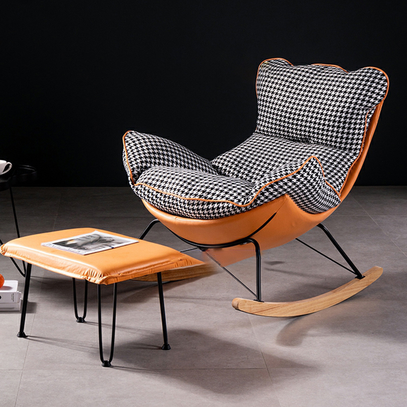 Comfortable Upholstered Rocking Chair with Solid Wood Frame for Modern Home Decor - image 11