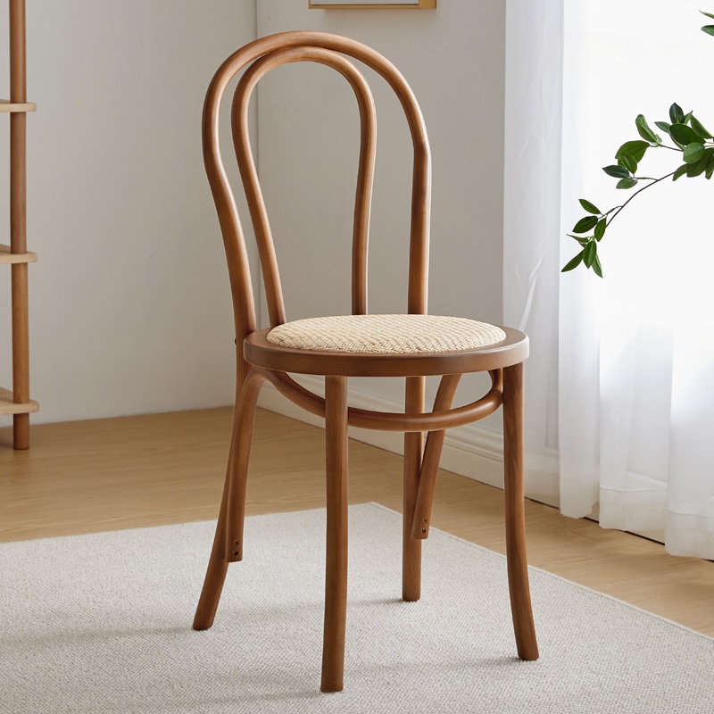 Scandinavian Wooden Side Chair with Standard Height and Armless Design - image 9