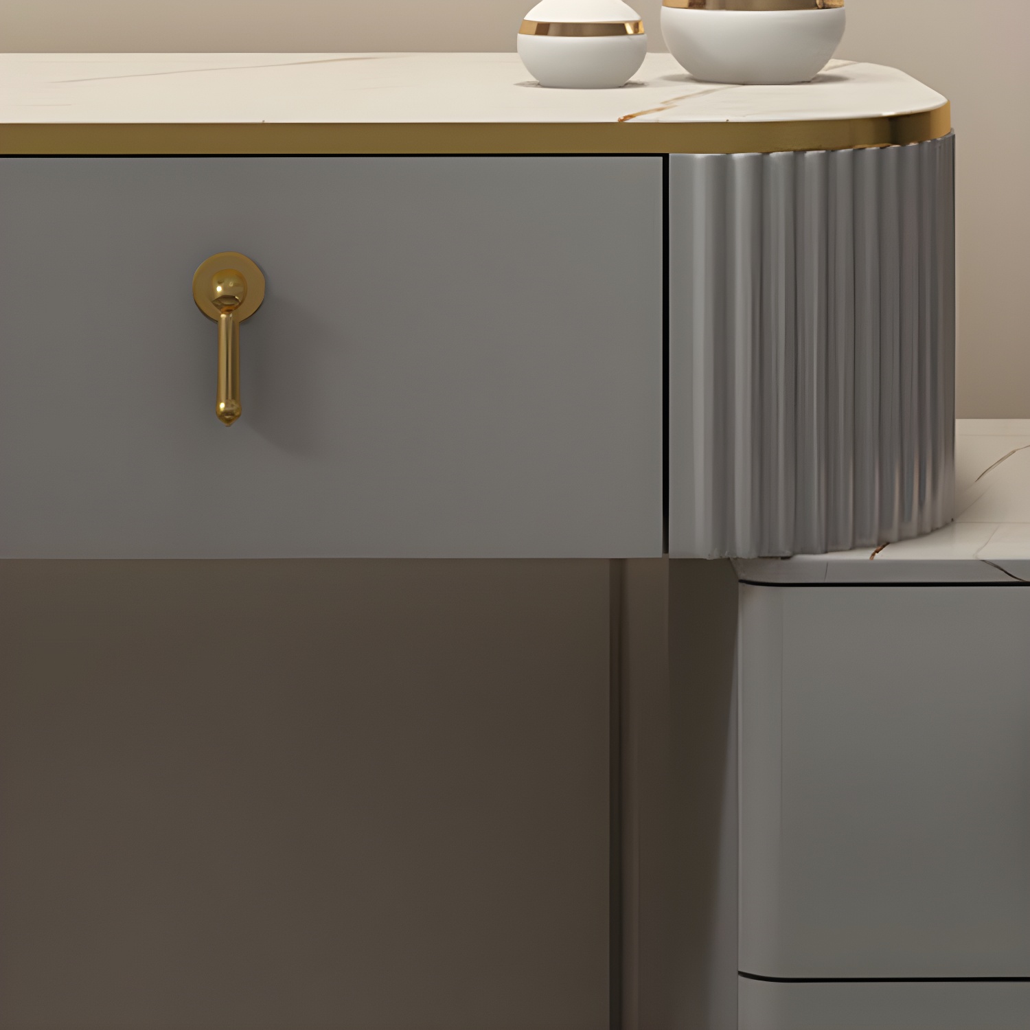 Contemporary Makeup Vanity Desk Table 29.9" H Bedroom Makeup Counter - image 13