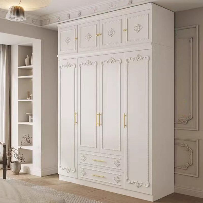 White Simple Timber Wardrobe Closet Soft Close Drawer Soft Close Door Interior Shelves - image 11