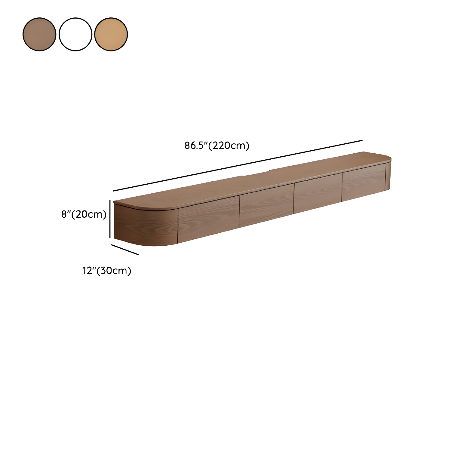 Scandinavian Wood TV Stand with Drawers and Cabinet for TVs Over 67 Inches Long - image 13