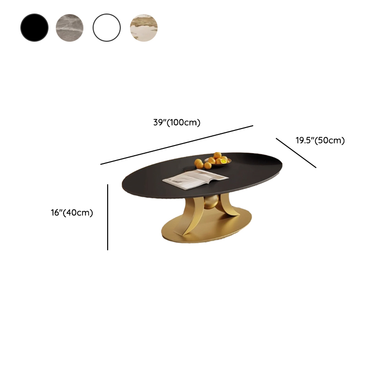 Nested/Single Slate Pedestal Board Game Coffee Table with Black/Light Gray/Chalk Oblong Top - image 9