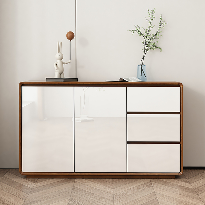 Ground Sideboard with 3 Drawers, Cupboard, Standard/Narrow Size, Timber Countertop, Adjustable Shelving, and 2 Doors/1 Door - image 2