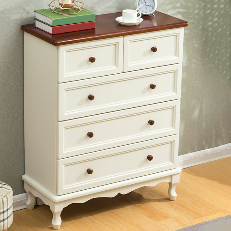 Solid Wood Countertop Storage Chest Traditional Style with Drawers - image 18
