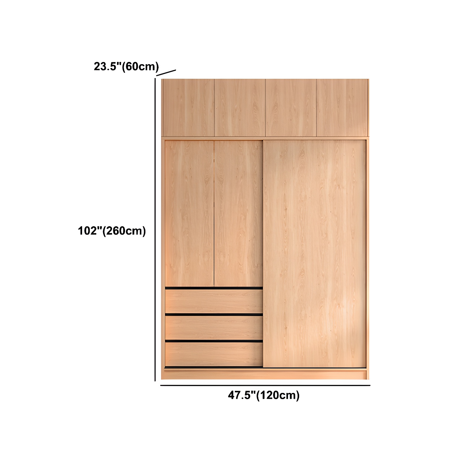 Engineered Wood Wardrobe Armoire with Drawer Contemporary Wardrobe Closet - image 12
