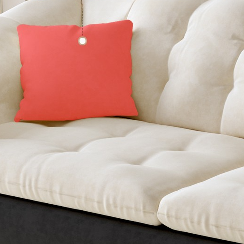 Modish Solid Color Stain Resistant Standard Sofa/Loveseat in Black/Light Green/Beige for 3-seater/2/5 Person with 2 Pillows - image 12