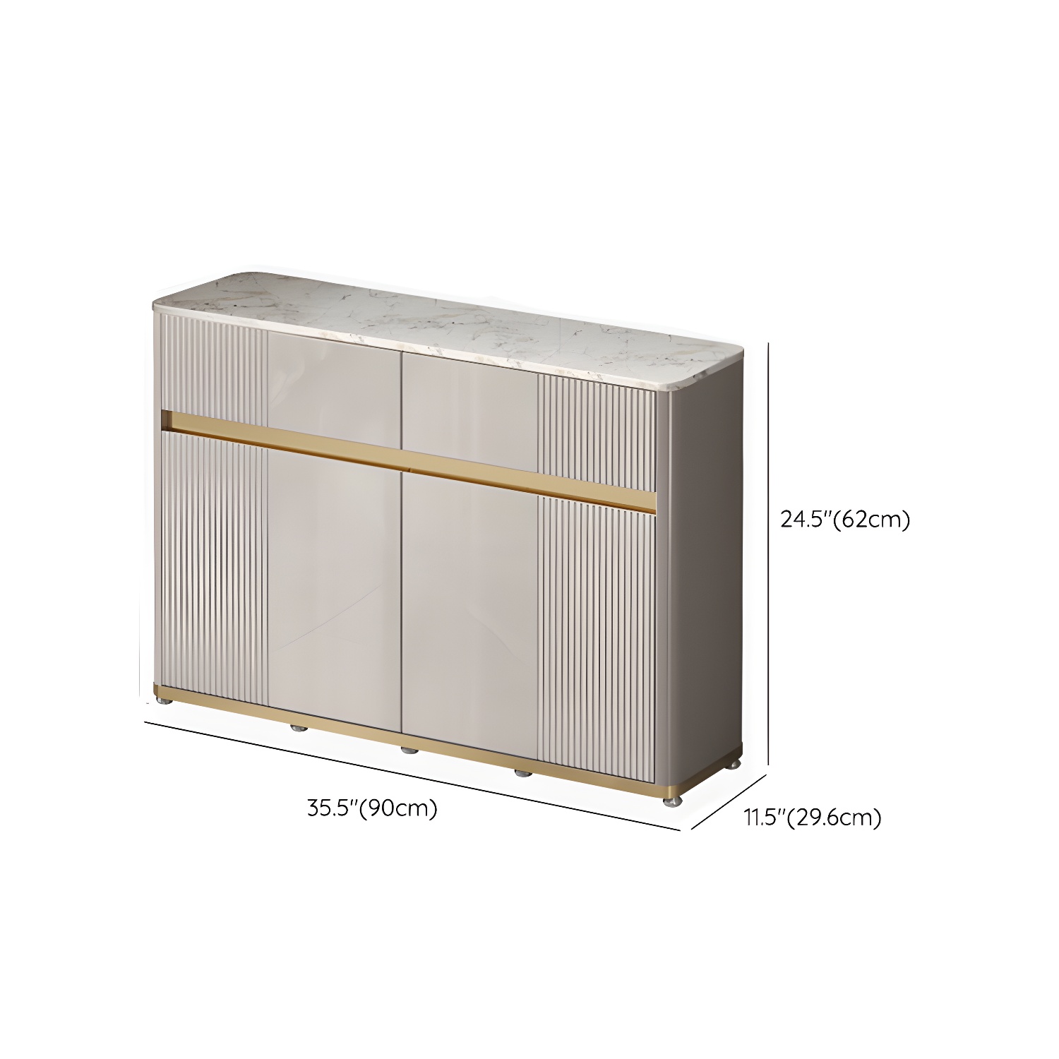 Contemporary Style Engineered Wood Buffet Stand Adjustable Shelving Credenza - image 20