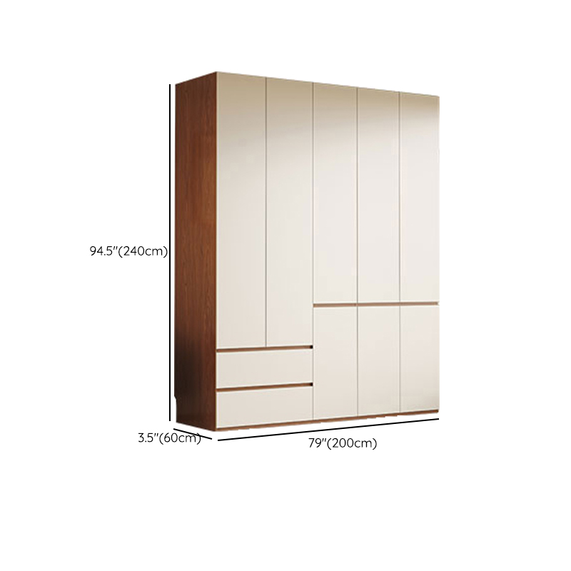 White Modish Manufactured Wood Armoire Cabinet with Soft Close Drawer, Soft Close Door, Interior Shelves, and Clothing Rod - image 17