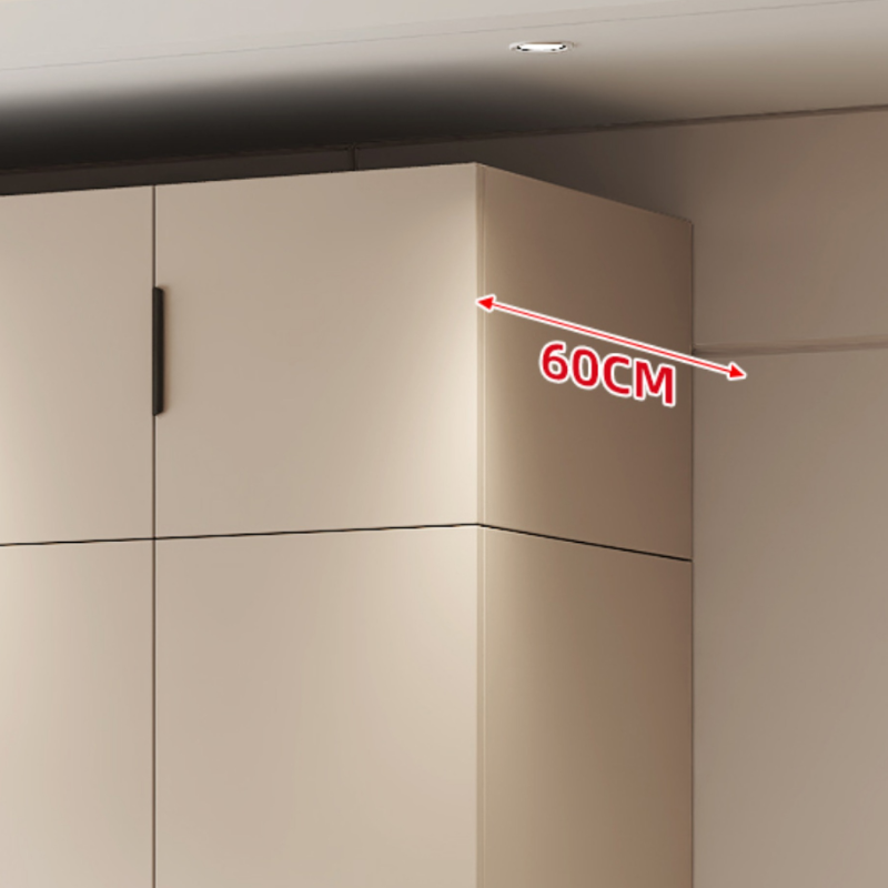 Minimalist Laminate Independent Wardrobe Closet with Soft Close Door, Interior Shelves, and Clothing Rod - image 5