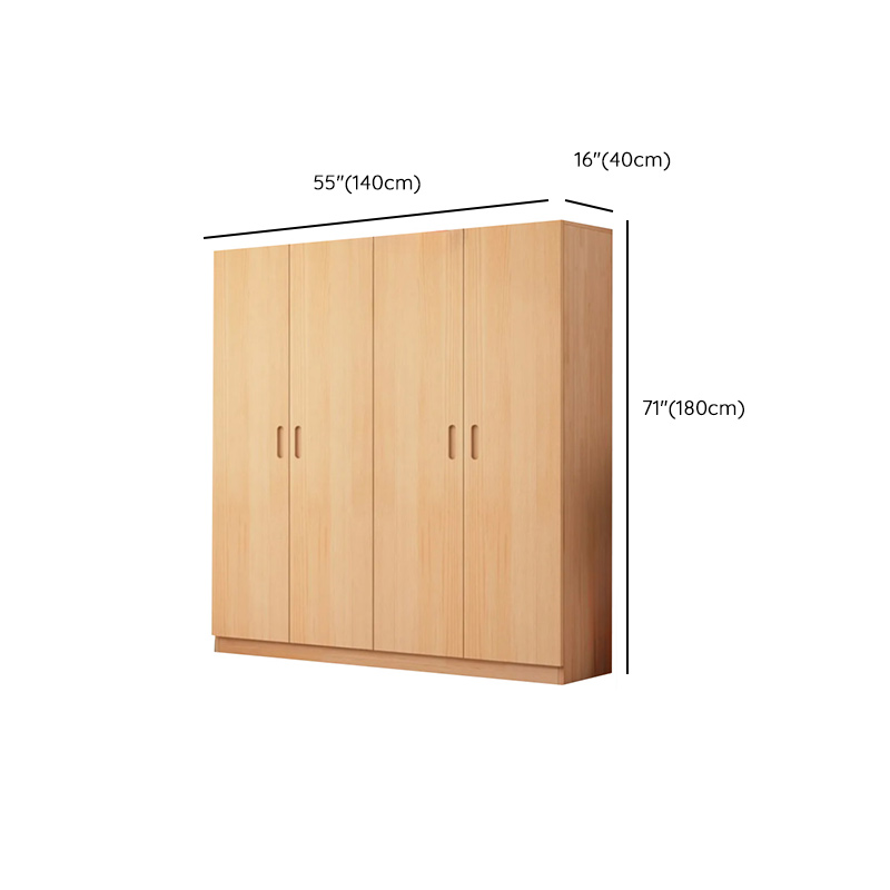 Freestanding Natural Wood Natural Wardrobe - image 15