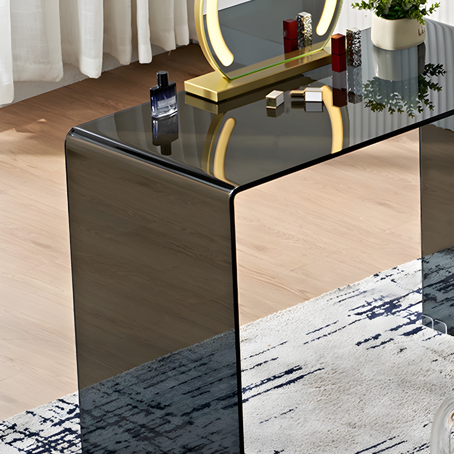 Contemporary Make-up Vanity Standing Glass Bedroom Makeup Vanity Set - image 10