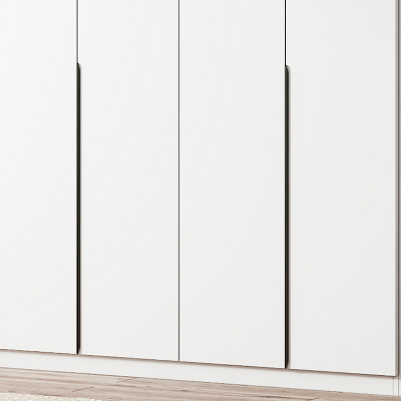 Modish Manufactured Wood Independent Armoire Cabinet with Interior Shelves and Clothing Rod - image 4