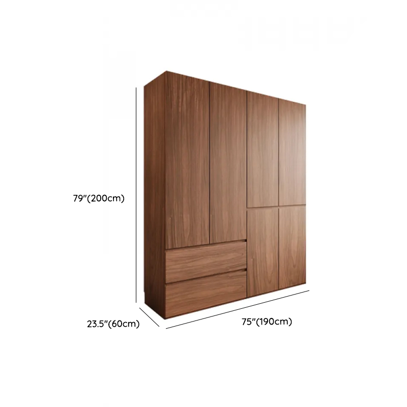 Acorn Minimalist Natural Wood Wardrobe Closet with Soft Close Drawer, Soft Close Door, Interior Shelves, and Clothing Rod - image 21