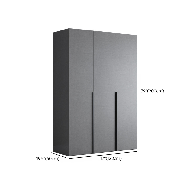 Trendy Dove Grey Wooden Wardrobe with Interior Shelves, Soft Close Door & Hanging Rod - image 24