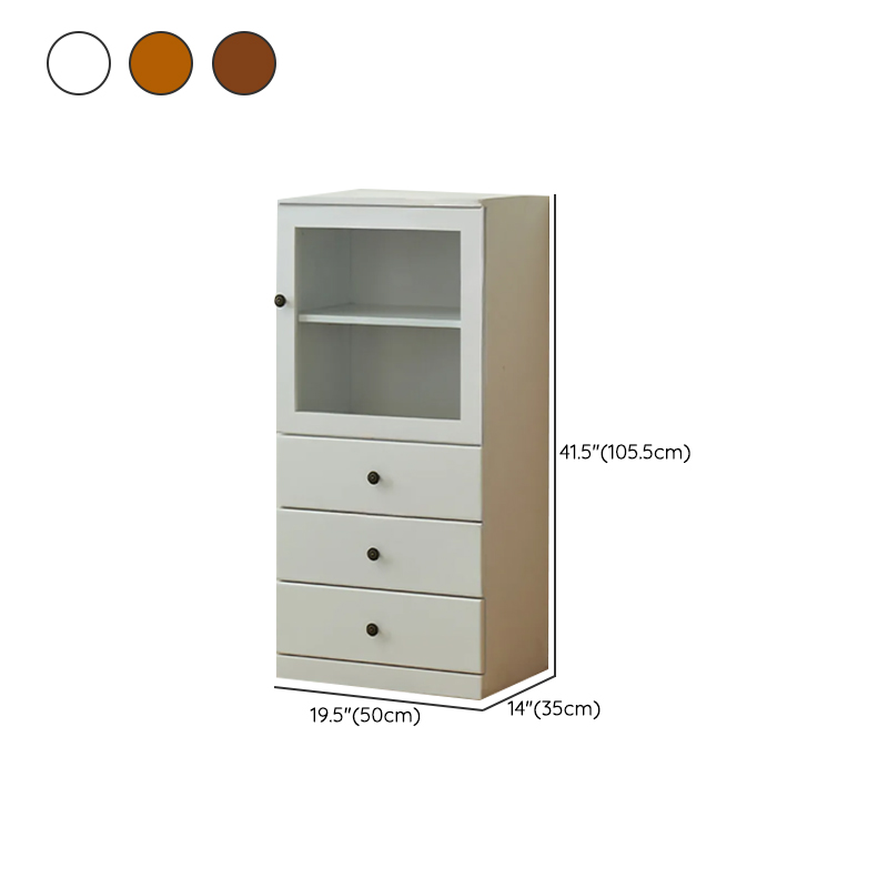 Modish Timber Console Dresser with 3/4/5 Drawers, Hutch Cabinets, and 2 Interior Shelves in Vertical Orientation - image 16
