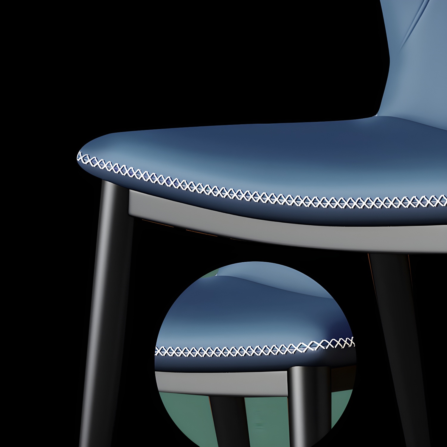 Modern Leather Home Side Chair Wingback Matte Finish Dining Chair - image 14