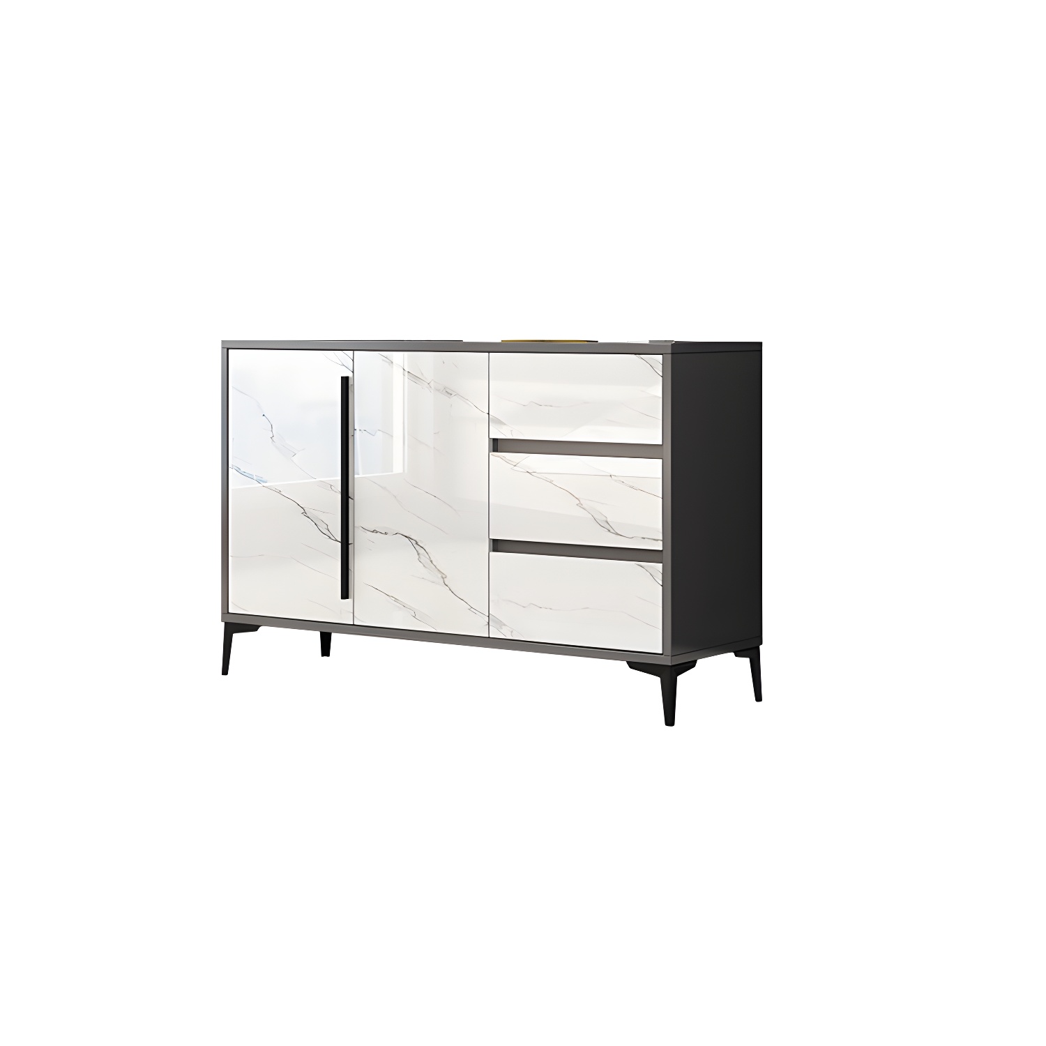 Engineered Wood Buffet Server with Drawers Modern Sideboard Table - image 15