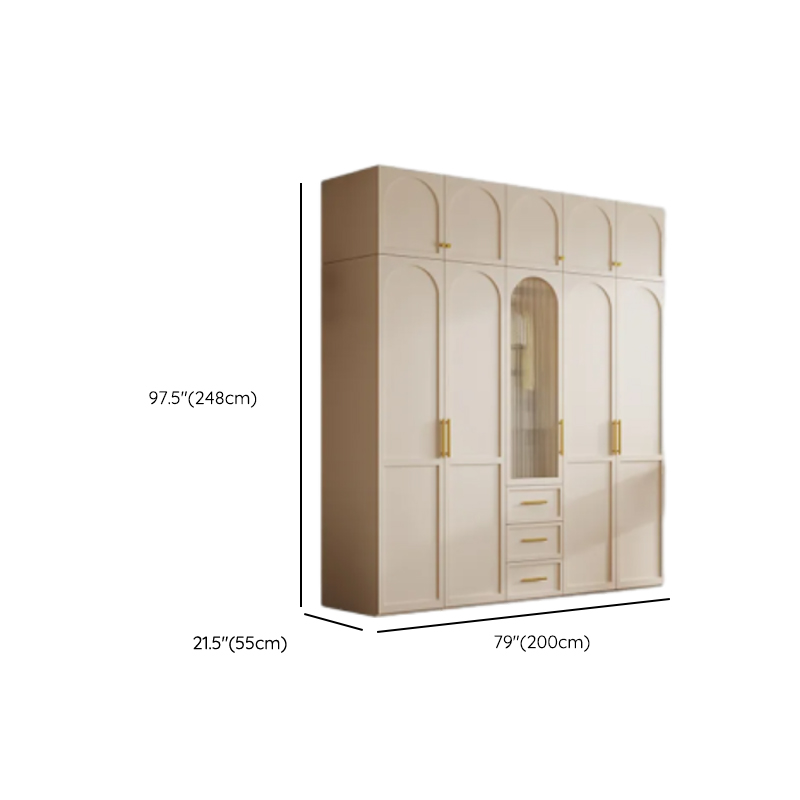 Simplistic White Detached Almirah with 3 Drawers, Interior Shelves, and Hinged Door - image 29